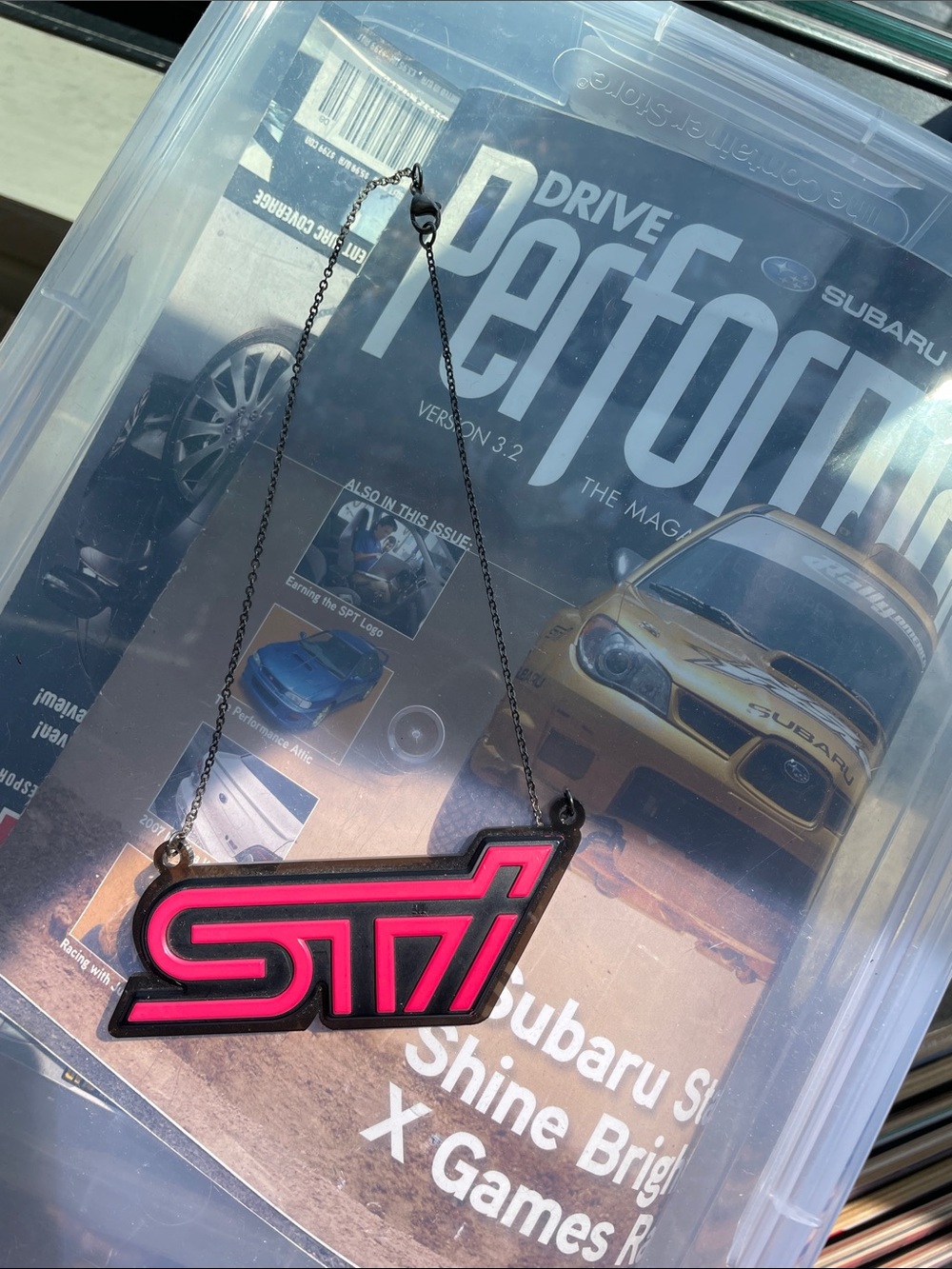 Subaru STI Emblem Handmade Necklace - sterling silver
